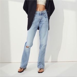 H&M Brand New With Tags 90’s Straight leg High Waist Jeans Size 10